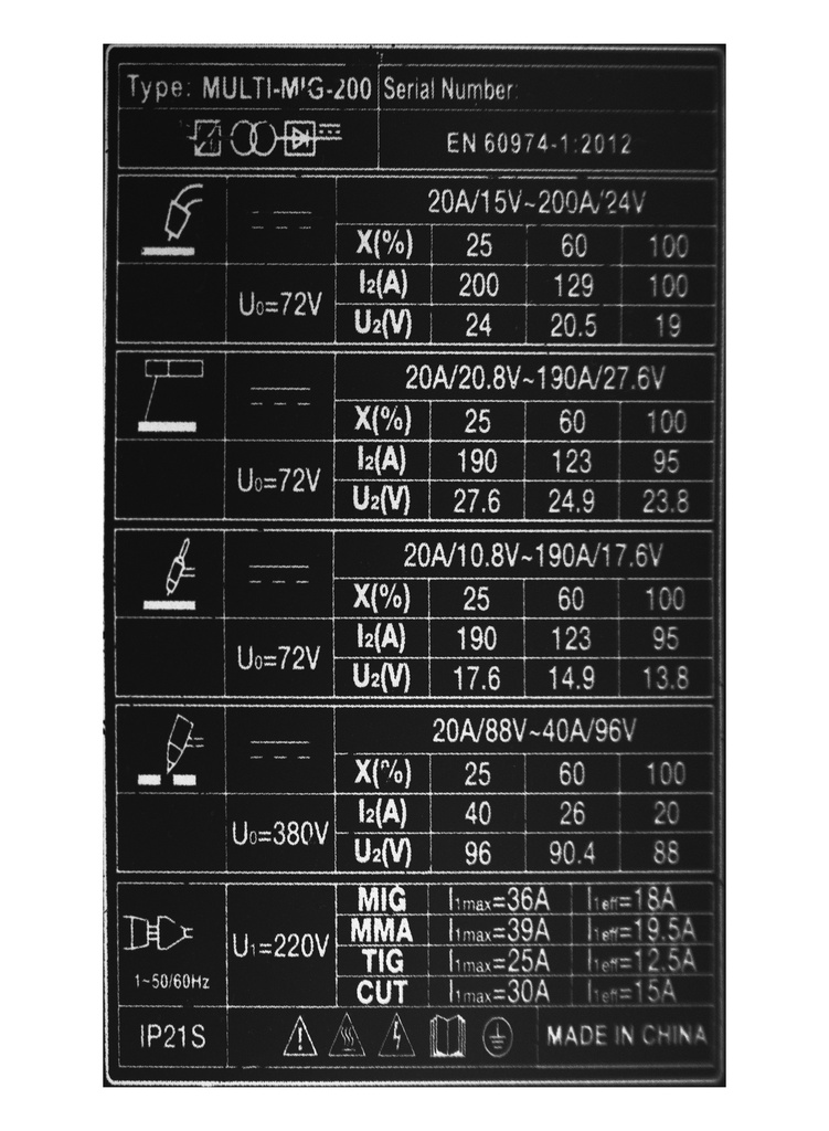 ماكينة لحام وقص معادن متعددة المهام HD MULTI MIG200
