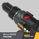 دريل بطارية 18 فولط 2 امبير مع همر CAT DX12 BRUSHLESS