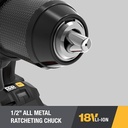 دريل بطارية 18 فولط 2 امبير مع همر CAT DX12 BRUSHLESS