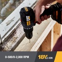 دريل بطارية 18 فولط 2 امبير مع همر CAT DX12 BRUSHLESS