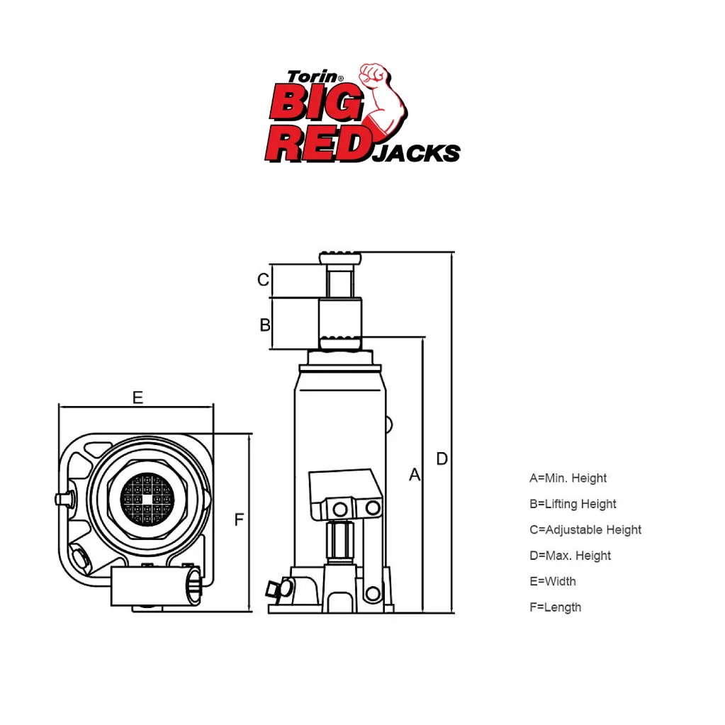 رافعة هيدروليك اسطوانية 15 طن BIG RED TCH91504D