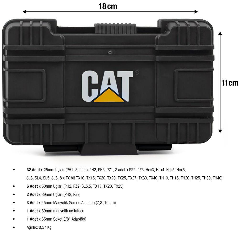 طقم رؤوس براغي 45 قطعة CAT DA01902