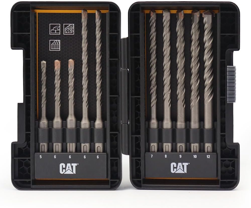 طقم ريش حفر خرسانة 10 قطع CAT DA03901