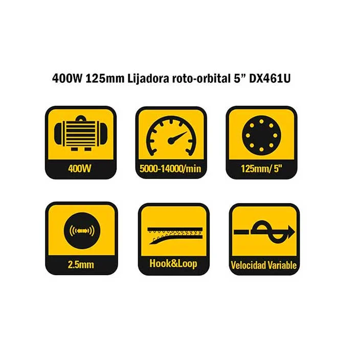 ماكينة صنفرة كهرباء دائرية 400 واط 5" CAT DX461