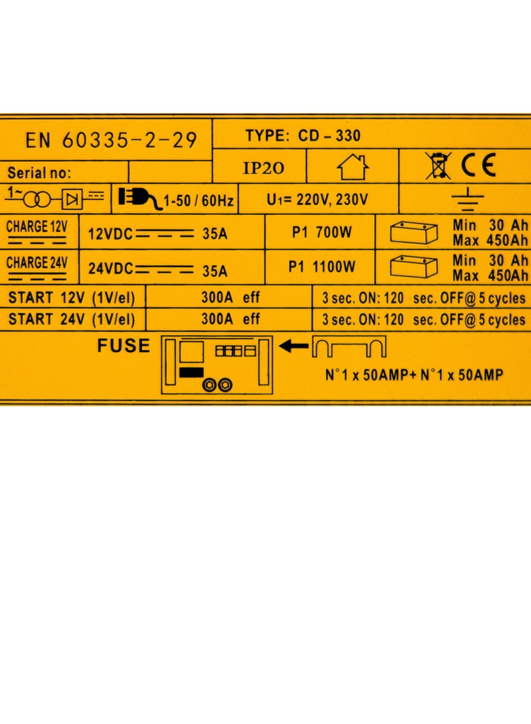 شاحن بطاريات 12-24 فولت HD CD330
