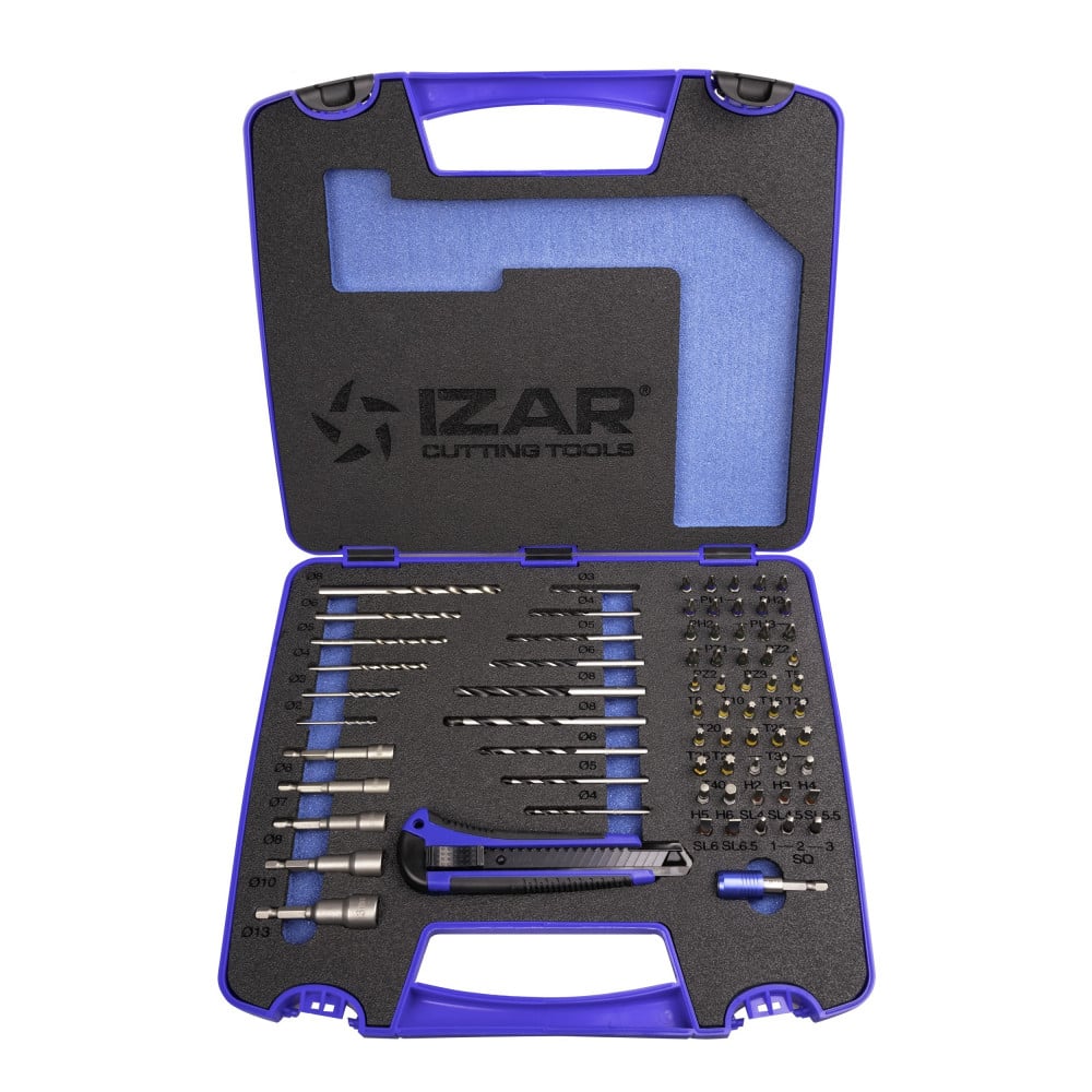 Diverse Drill Bit Set, 72 Pieces, Spanish, IZAR-1461-78504