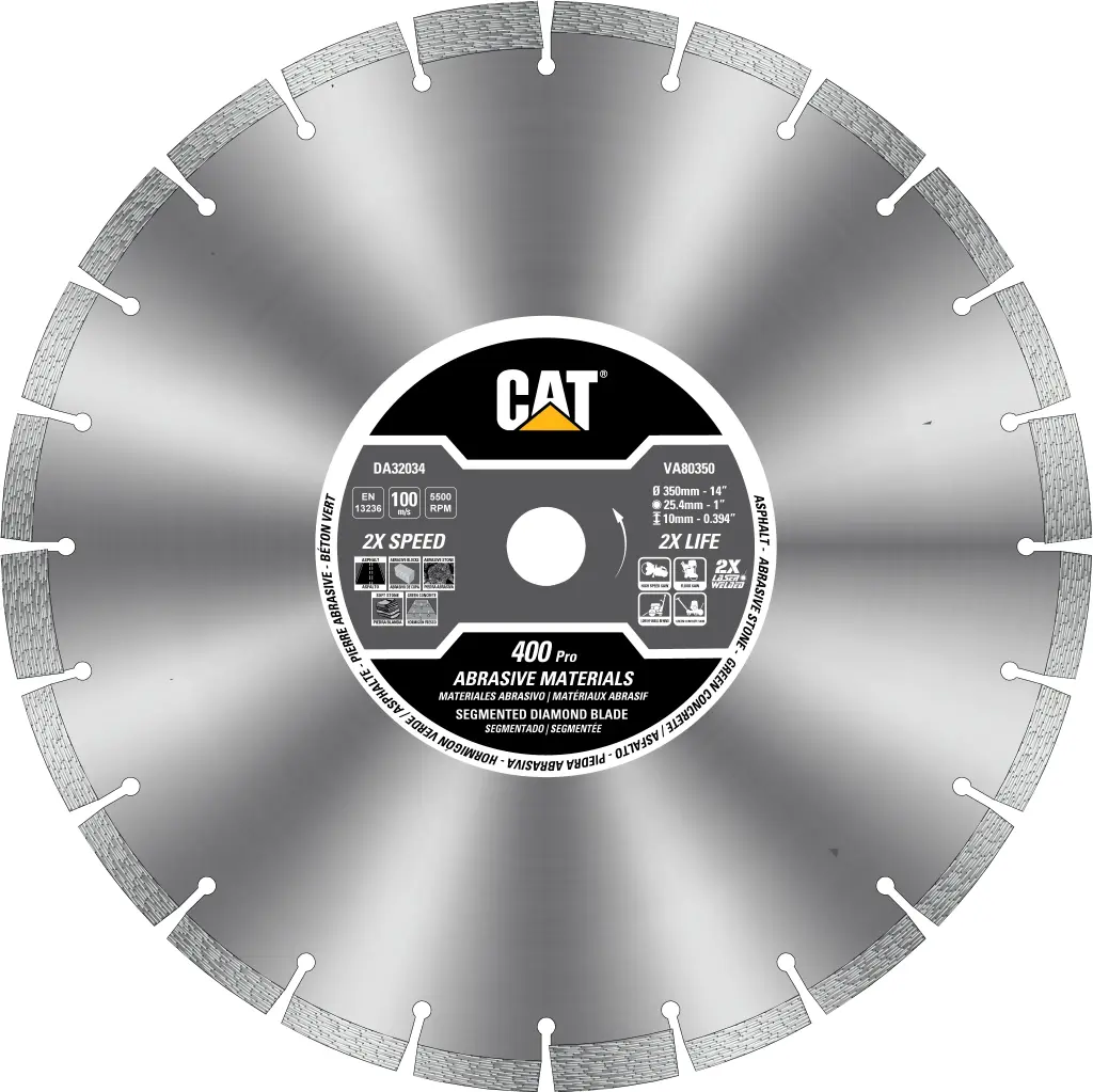 Laser Welded Narrow Gullet Asphalt Diamond Blade 350mm DA32034 400PRO CAT 