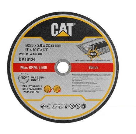 Stainless Steel Cutting Disc 230*2 mm DA10124 CAT