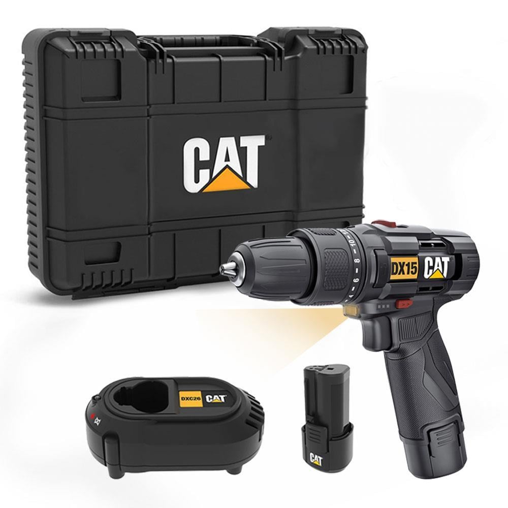 دريل بطارية 12 فولط 2 امبير مع همر  CAT DX15.1