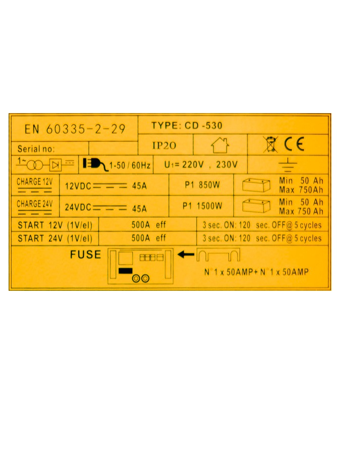 شاحن بطاريات 12-24 فولت HD CD530