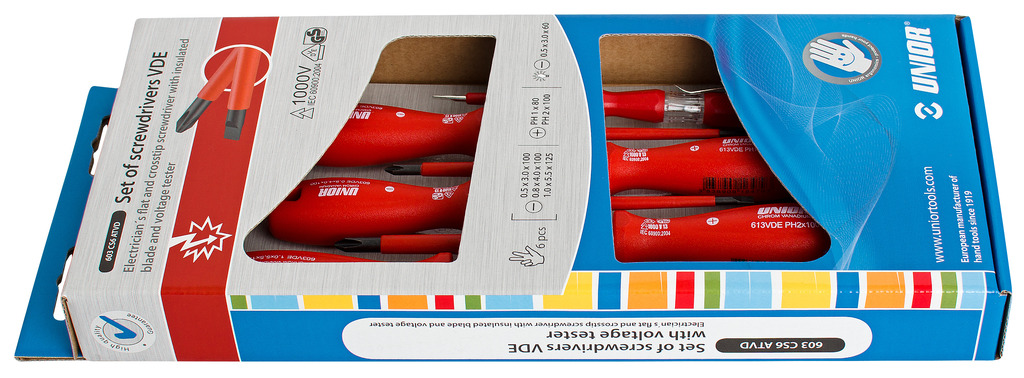 طقم مفك متعدد معزول UNIOR 603CS6ATVD