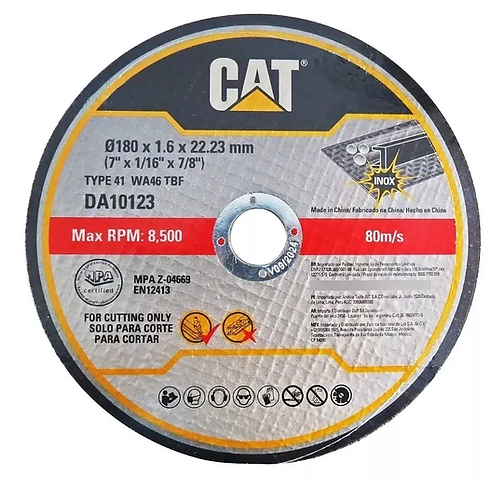 Stainless Steel Cutting Disc 180*1.6 mm DA10123 CAT