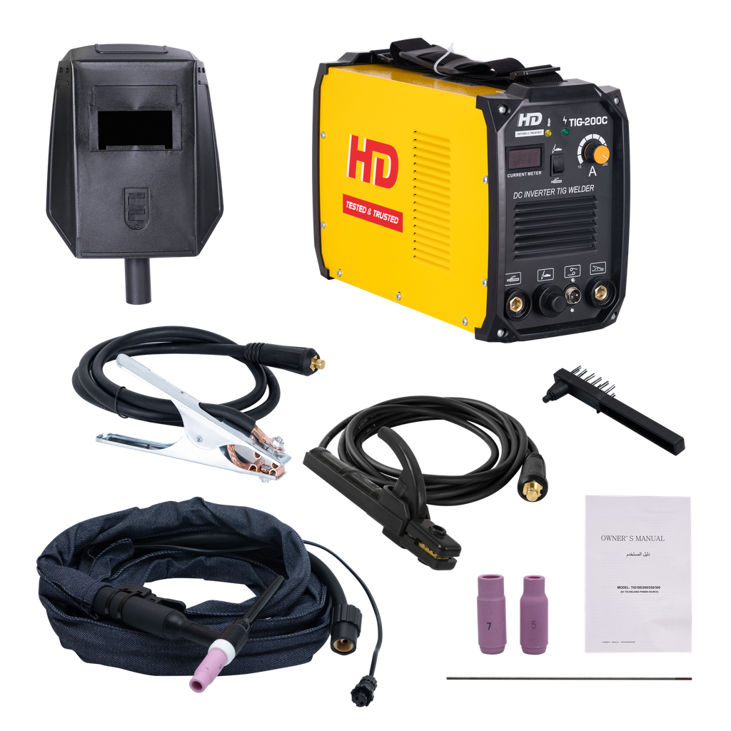 ماكينة لحام ديجيتال تيج بقدرة 200 أمبير TIG-200CP HD